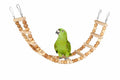 KSK Natural Wooden Bird Ladder Toy – 12 Step Hanging Climbing Bridge for Budgies, Lovebirds & Cockatiels | Chewable Perch Swing Cage Accessory for Small & Medium Parrots KSK ENTERPRISES