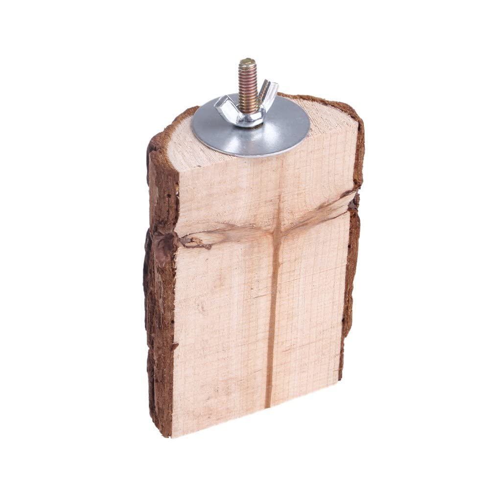 KSK Natural Wood Bird Perch for Cage Tree Branch, Rough Bark Texture, Easy Bolt Mount, Foot Health Support for Budgie, Lovebird, Cockatiel, Conure & Small Parrots KSK ENTERPRISES