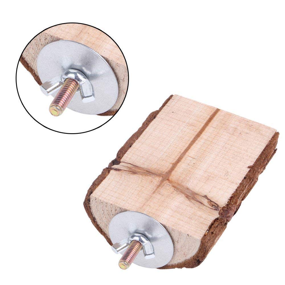 KSK Natural Wood Bird Perch for Cage Tree Branch, Rough Bark Texture, Easy Bolt Mount, Foot Health Support for Budgie, Lovebird, Cockatiel, Conure & Small Parrots KSK ENTERPRISES