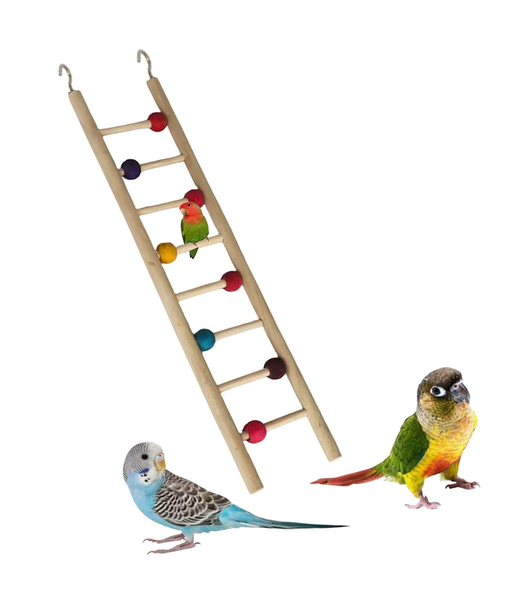 KSK Bird Ladder Toy 19 Inch for Parrots and Small Birds Wooden Toy Ladder with Chewing Blocks Bird Cage Accessories for Love Birds Budgies KSK ENTERPRISES
