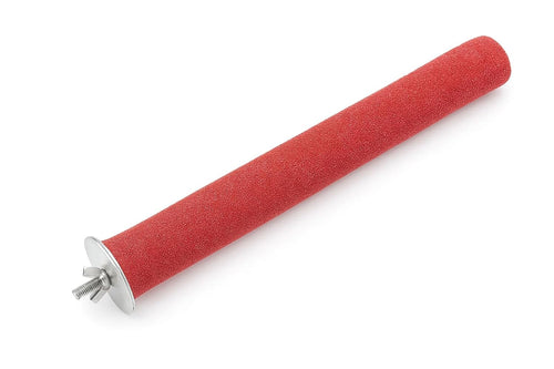 KSK Parrot Sandy Perch for Nail & Beak Grinding, Quartz Sand Bird Stand for African Grey, Amazon, Eclectus, Macaws– Non-Toxic, Red, 12 Inch Length, 30mm Thickness KSK ENTERPRISES