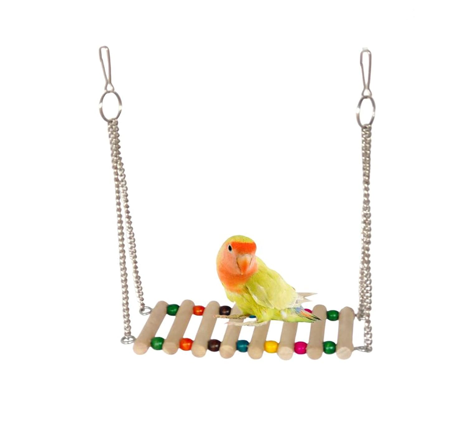 KSK Parrot Swing Bird Toy | Natural Wood Cage Hanging Swing for Small & Medium Birds KSK ENTERPRISES