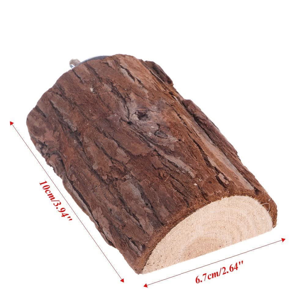 KSK Natural Wood Bird Perch for Cage Tree Branch, Rough Bark Texture, Easy Bolt Mount, Foot Health Support for Budgie, Lovebird, Cockatiel, Conure & Small Parrots KSK ENTERPRISES