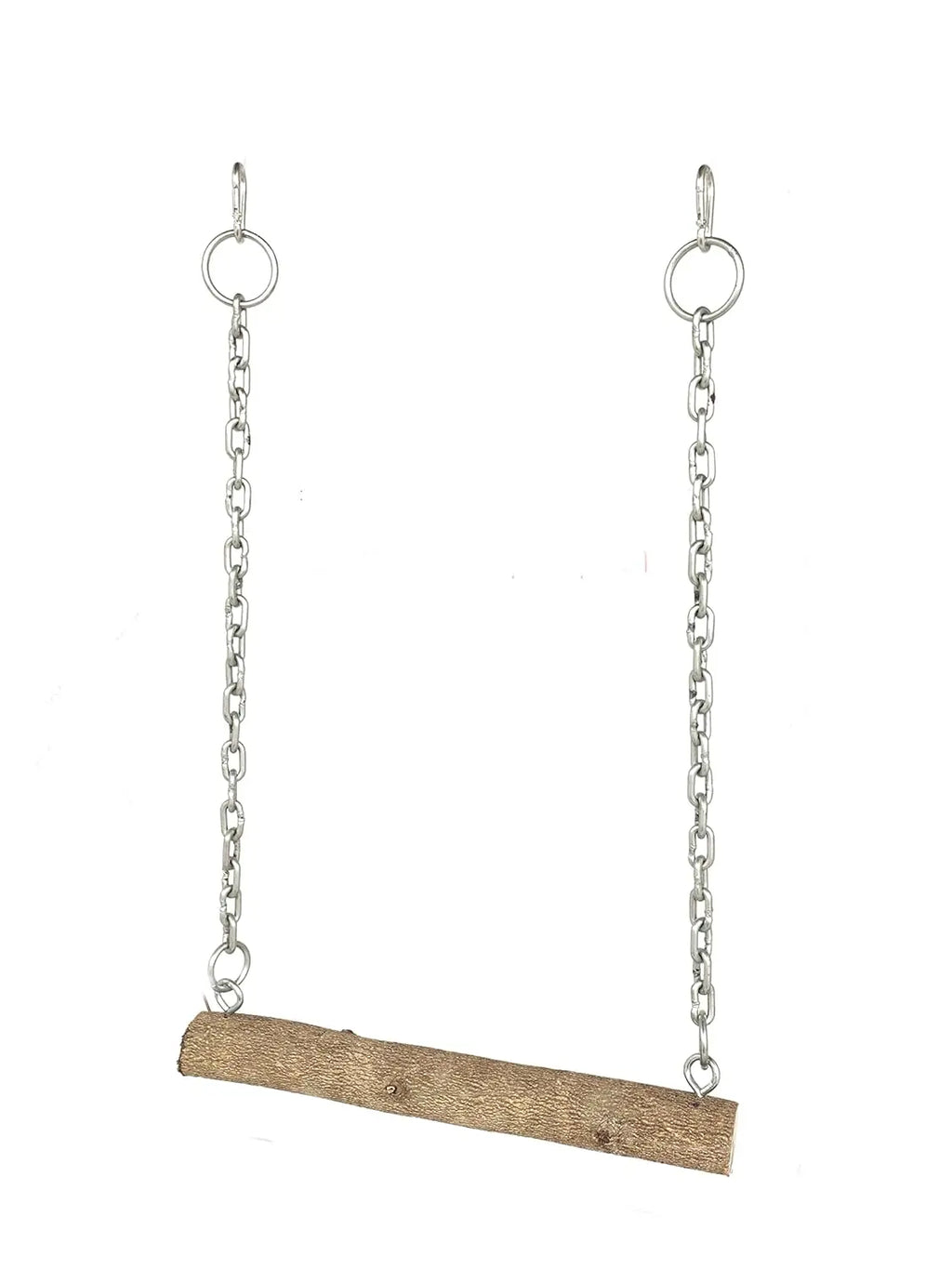 KSK Large Wooden Bird Swing Toy with Chew Blocks, Natural Parrot Swing Perch for African Grey, Macaw, Cockatoo & Medium to Large Birds, Cage Hanging Accessory KSK ENTERPRISES