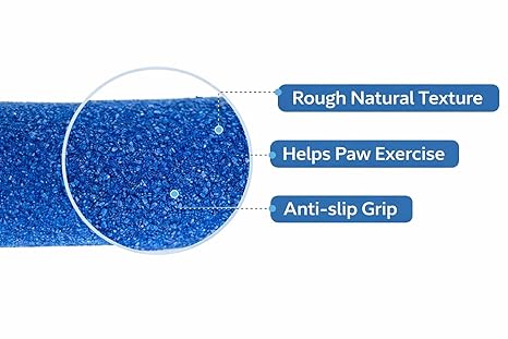 KSK Natural Wood Bird Perch 10 Inch (30mm Thick) Blue | Paw Grinding Cage Perch for African Grey, Macaw, Cockatoo & Large Parrots | Rough Grip Bird Cage Perch Rod Replacement