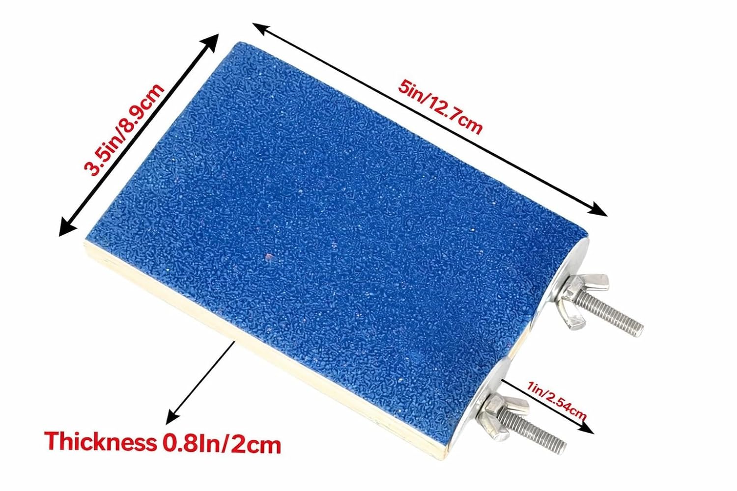 KSK Blue Sand Bird Perch for Parrots | Non-Toxic Quartz Nail & Beak Trimming Perch | Natural Wood Grinding Platform for Budgies, Cockatiel & Lovebirds (Small & Medium Birds) KSK ENTERPRISES