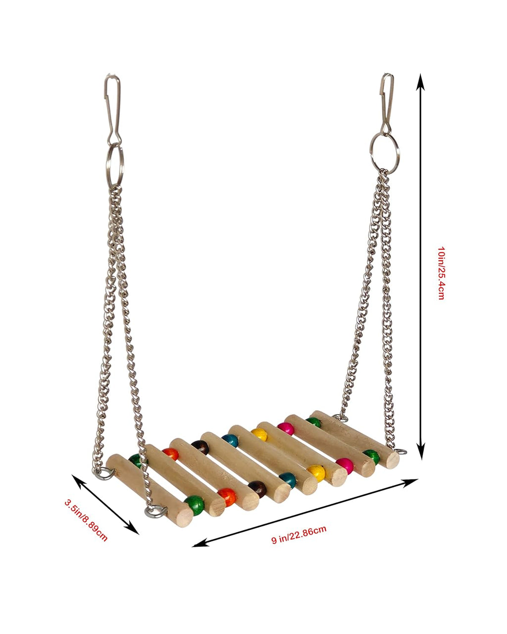 KSK Parrot Swing Bird Toy | Natural Wood Cage Hanging Swing for Small & Medium Birds KSK ENTERPRISES