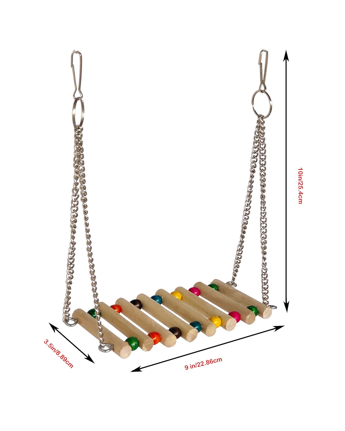 KSK Parrot Swing Bird Toy | Natural Wood Cage Hanging Swing for Small & Medium Birds KSK ENTERPRISES