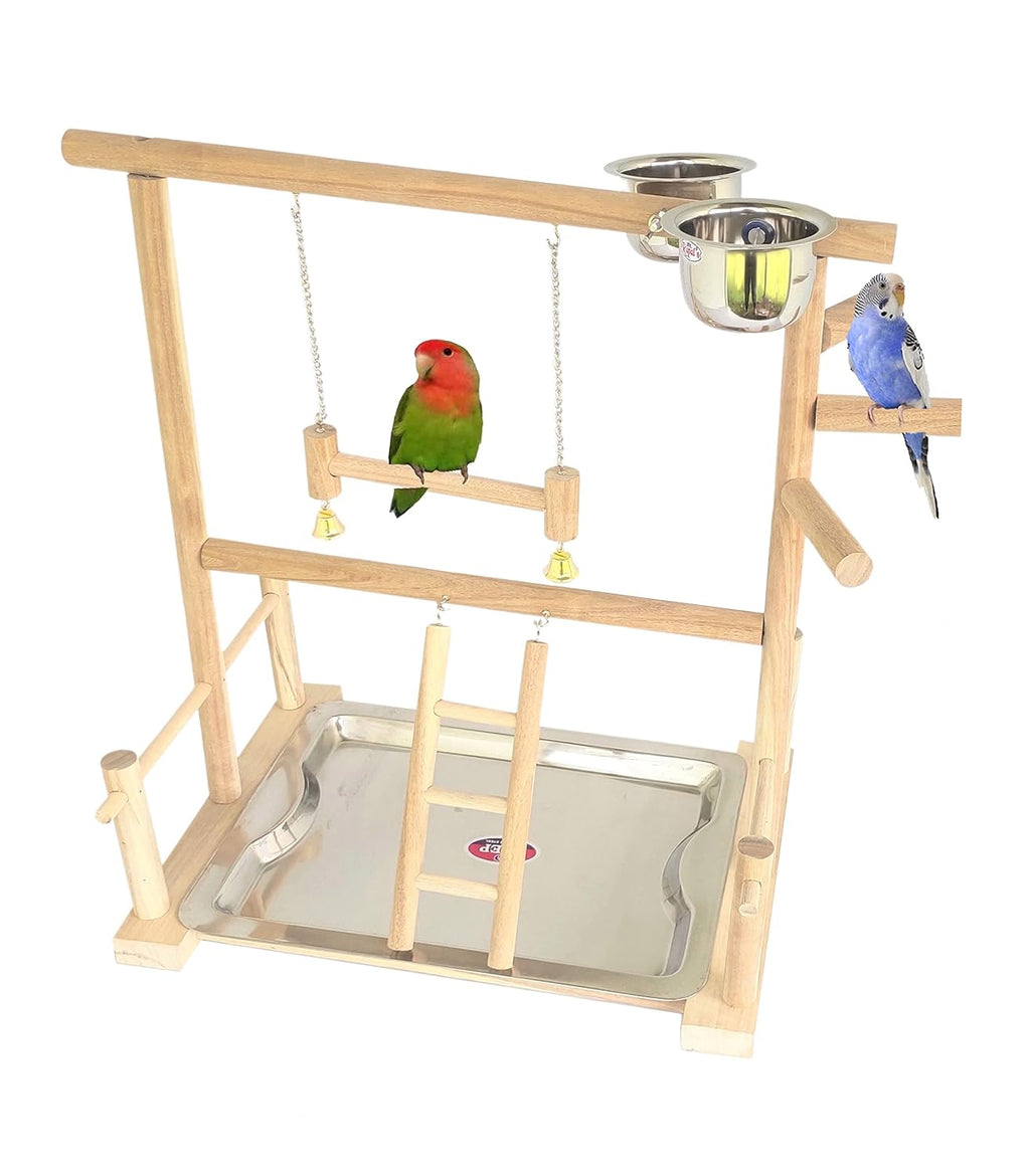 KSK Bird Perch Parrot Stand Parakeet Natural Wood Rough Sand Perches Grinding Nail for Small, Medium,Birds Parakeet Cockatiels Conure Cage Accessories