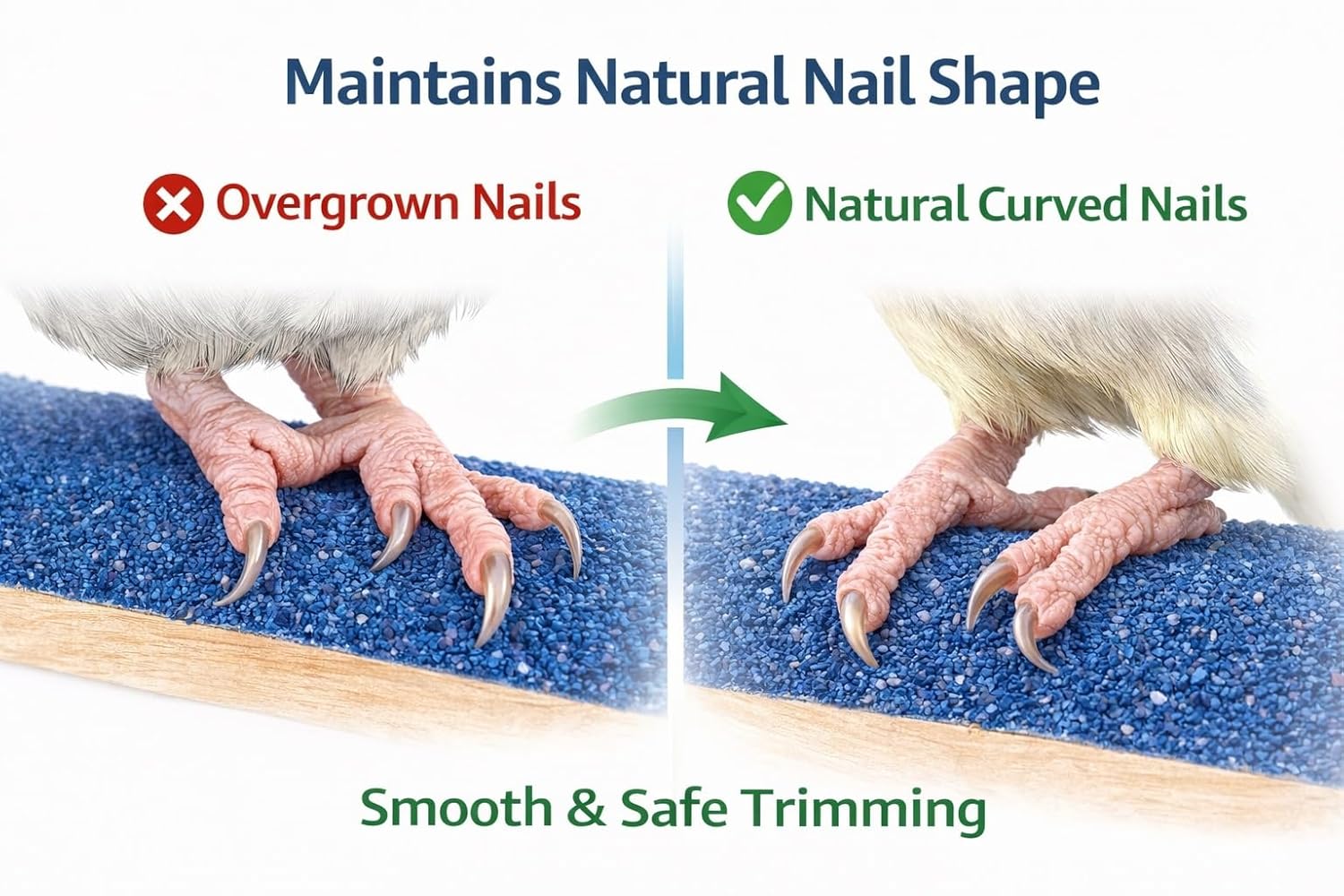 KSK Blue Sand Bird Perch for Parrots | Non-Toxic Quartz Nail & Beak Trimming Perch | Natural Wood Grinding Platform for Budgies, Cockatiel & Lovebirds (Small & Medium Birds) KSK ENTERPRISES