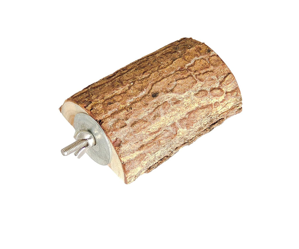 KSK Natural Wood Bird Perch for Cage Tree Branch, Rough Bark Texture, Easy Bolt Mount, Foot Health Support for Budgie, Lovebird, Cockatiel, Conure & Small Parrots KSK ENTERPRISES